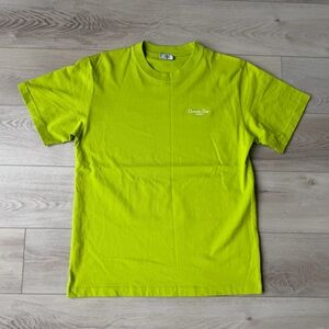 Christian Dior Couture Embroidered Logo T-Shirt Neon Green Size M